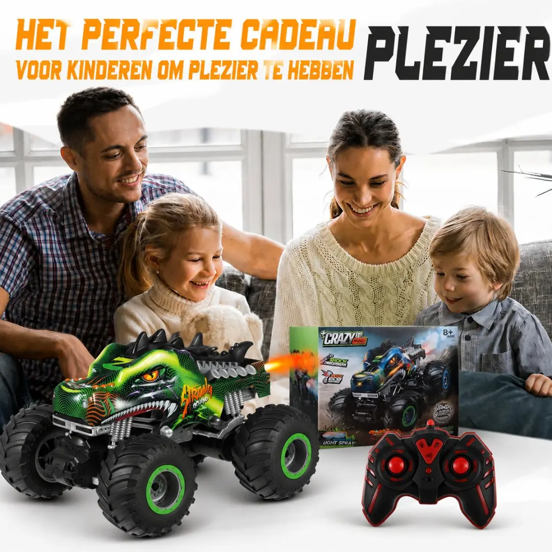 ECTEATOY Dinosaurus Monster Truck RC Auto - Zmart - 264115 - afbeelding 6 van 6