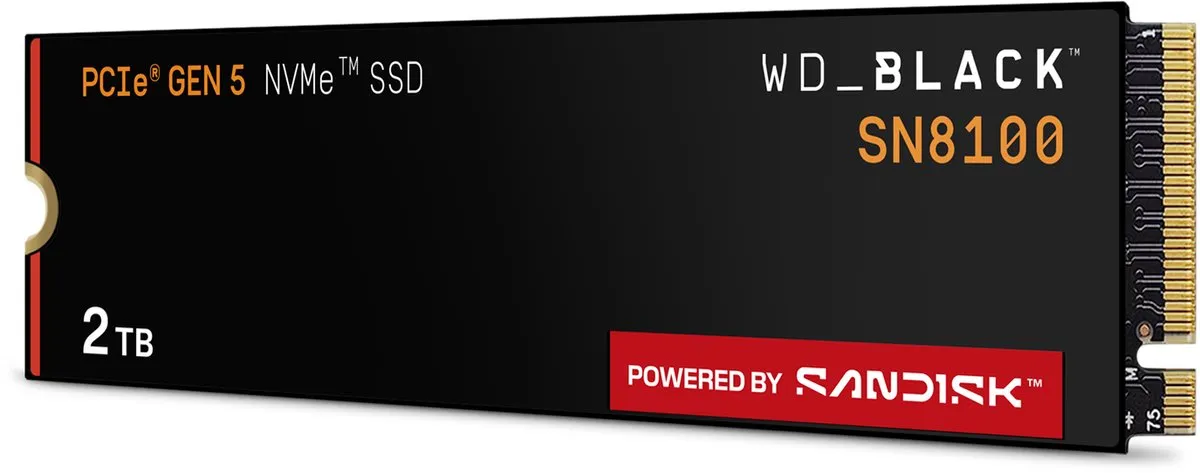 Western Digital Black SN8100 - Interne SSD - PCIe 5.0 - NVMe M.2 - 2 TB