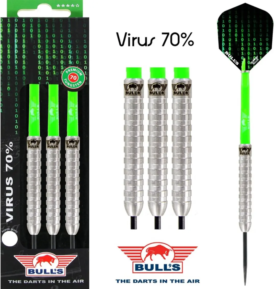Bull's Virus Tungsten Dartpijlen 22g - 3 Stuks