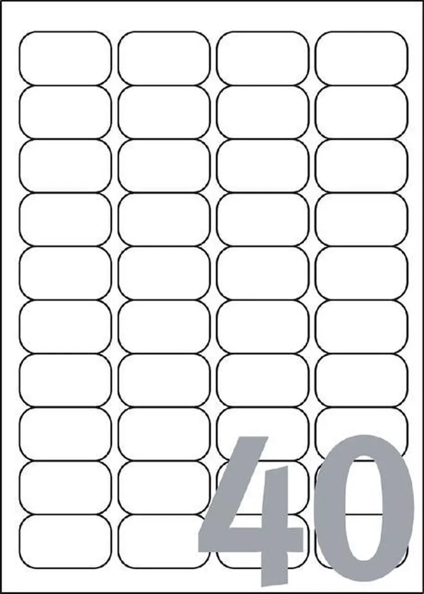 Avery Inkjetetiket 45 7x25mm Wit - 1000 Stuks