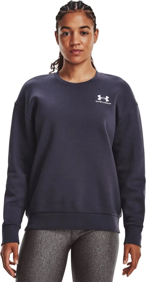 Under Armour Essential Fleece Crew Sweatshirt - Tempered Steel/Wit - L