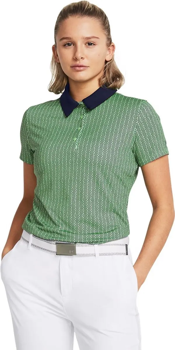 Under Armour Playoff Ace Polo Dames - Matrix Green Navy S