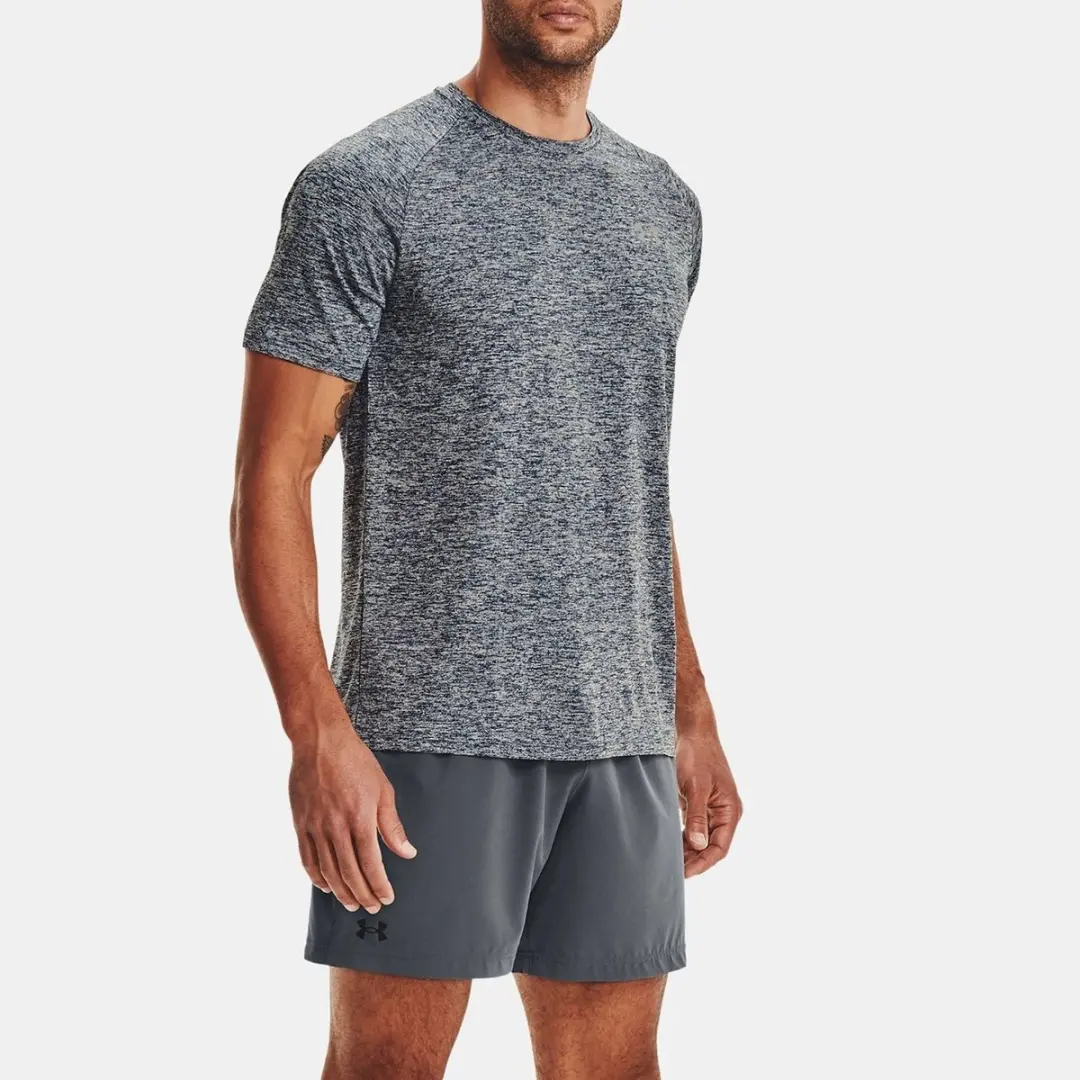 Under Armour UA Tech 2.0 Heren Sportshirt - Blauw/Grijs - Maat L