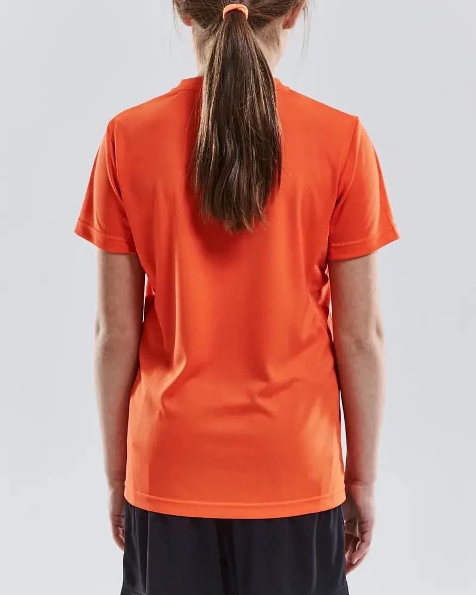 Craft Squad Solid SS Shirt Dames - XL - Oranje/Wit