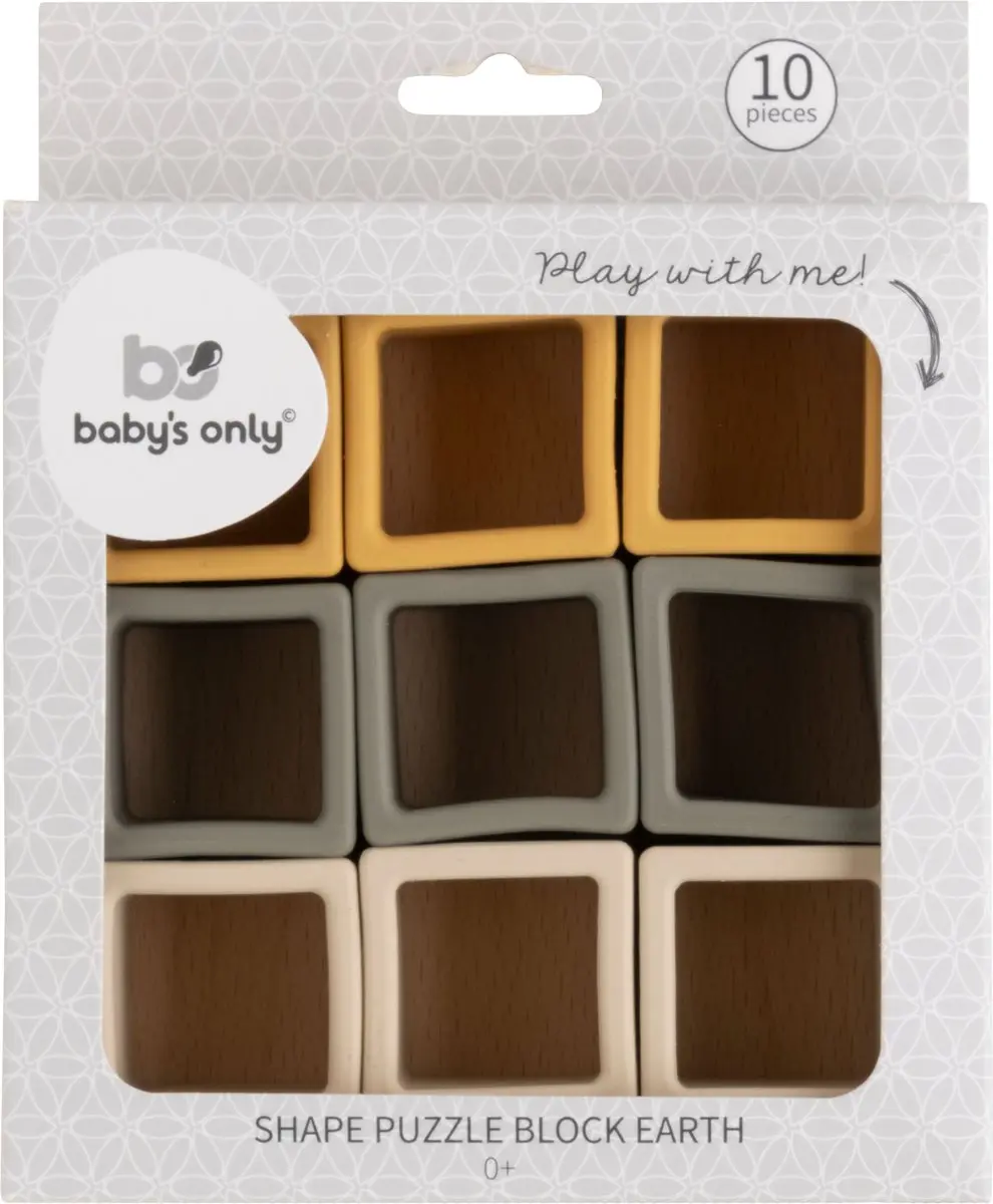 Baby's Only Houten Vormenpuzzel Earth - 9 Stuks - BO-860.868.800.50