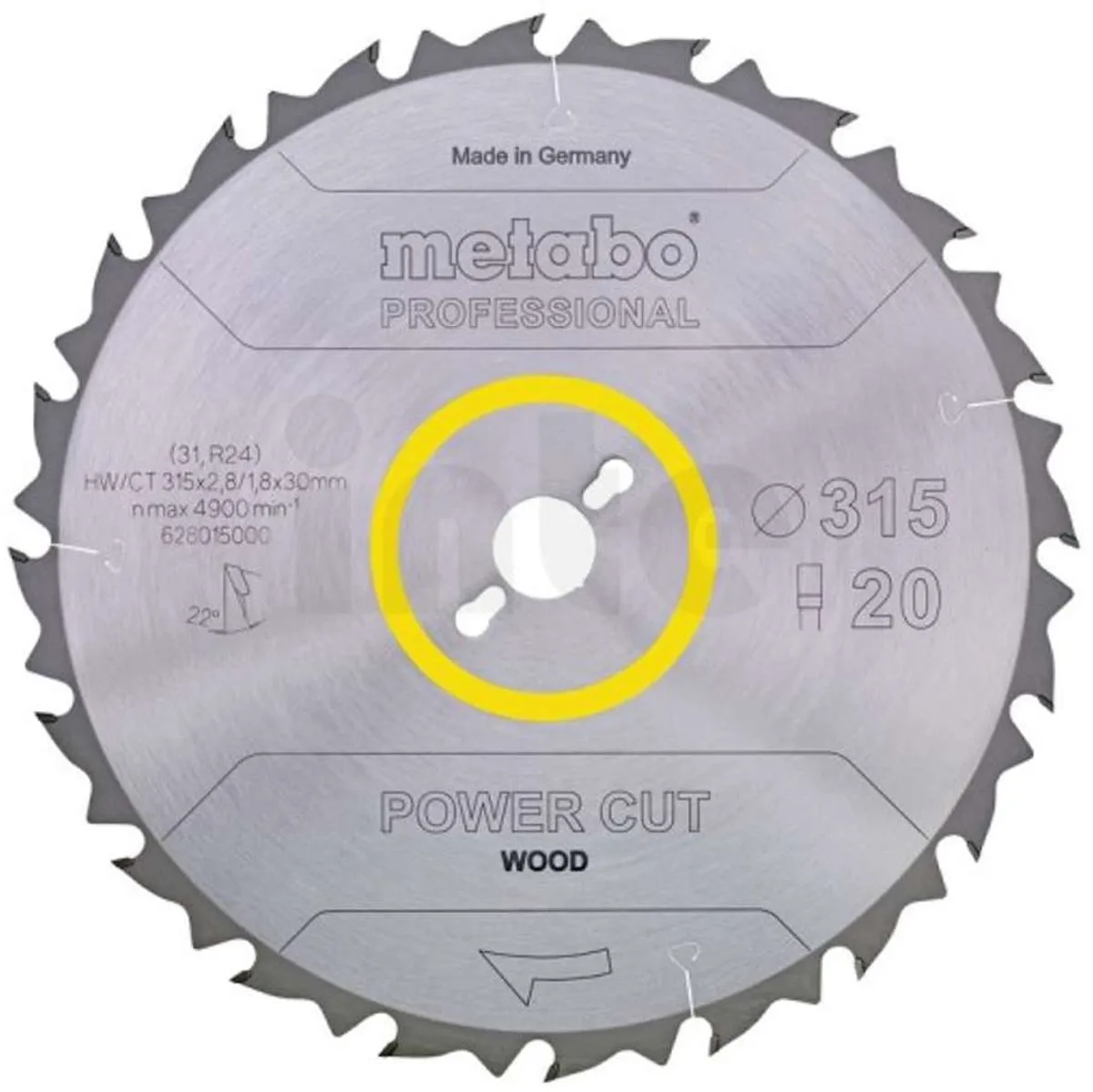 Metabo Zaagblad Hout 315x30mm 20 Tanden 628015000