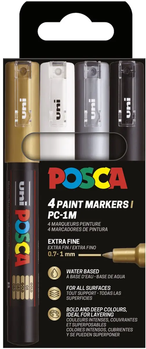 Posca Uni PC-1MC Paintmarkers - 8 Stuks (1mm) - Assorti