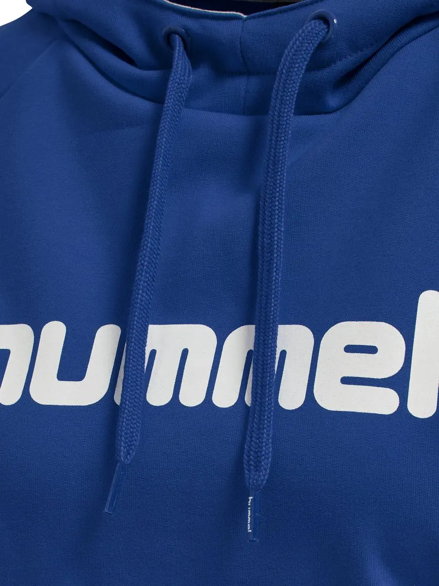 Hummel Go Cotton Logo Hoodie Dames - S - Blauw/Wit