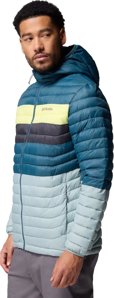 Columbia Powder Pass Hooded Jacket - L - Blauw