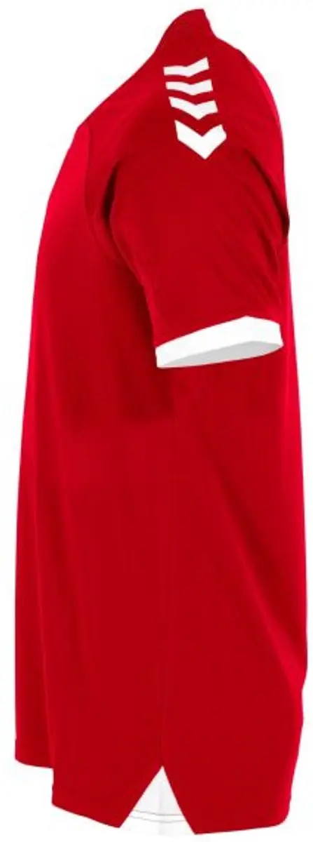 Hummel Fyn Shirt Korte Mouw Kinderen 128 - Rood/Wit