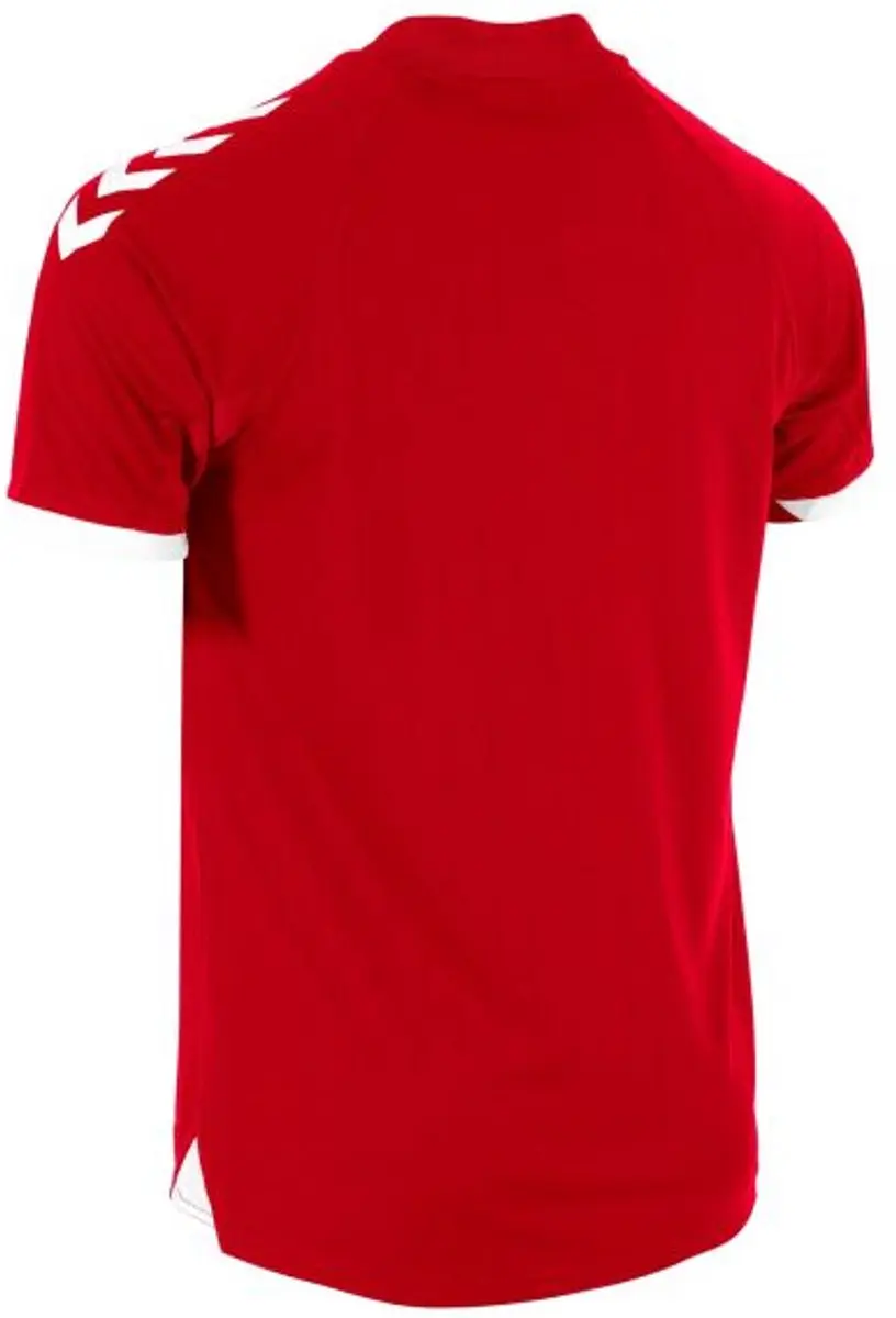 Hummel Fyn Shirt Korte Mouw Kinderen 128 - Rood/Wit