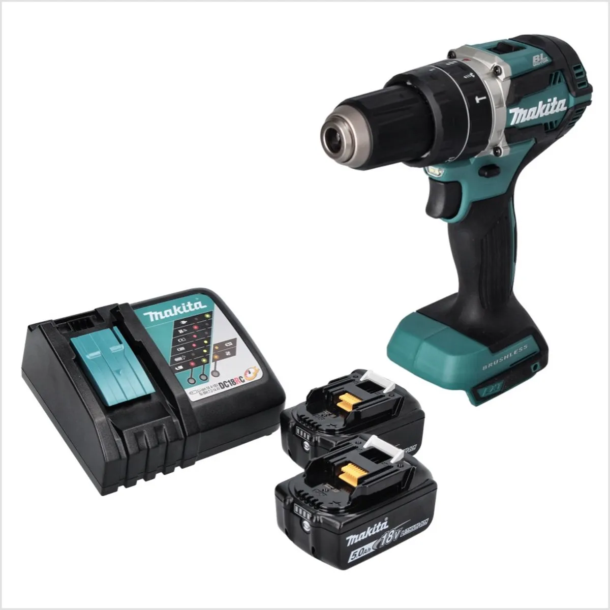 Makita DHP484RT Klopboormachine 18V 54Nm - 2x 5.0Ah Accu - afbeelding 5 van 5