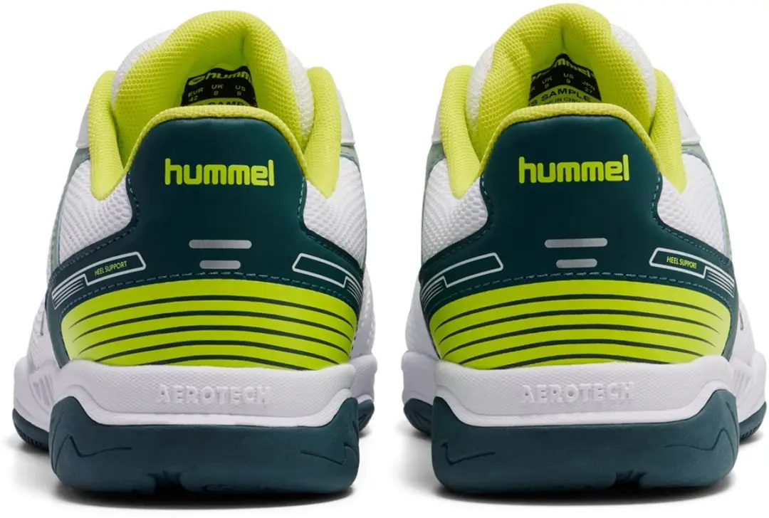 Hummel Handball Court Control II Hallenschoenen 48.5 - Wit/Geel/ Groen