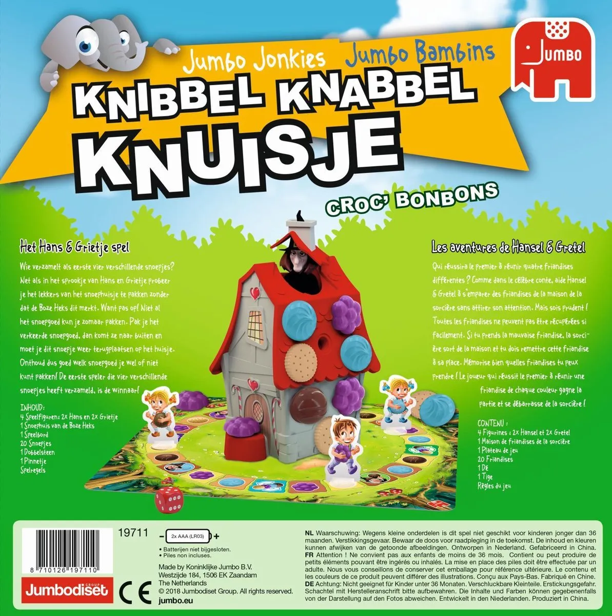 Jumbo Knibbel Knabbel Knuisje Bordspel - 2-4 Spelers