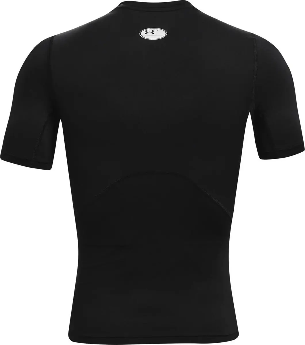 Under Armour HG Armour Comp SS Heren Sportshirt - Zwart/Wit