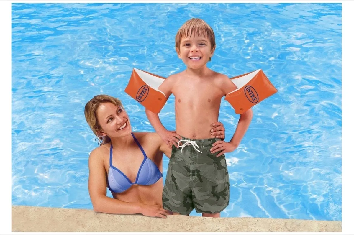 Intex Deluxe Zwembandjes Oranje - 30x15cm