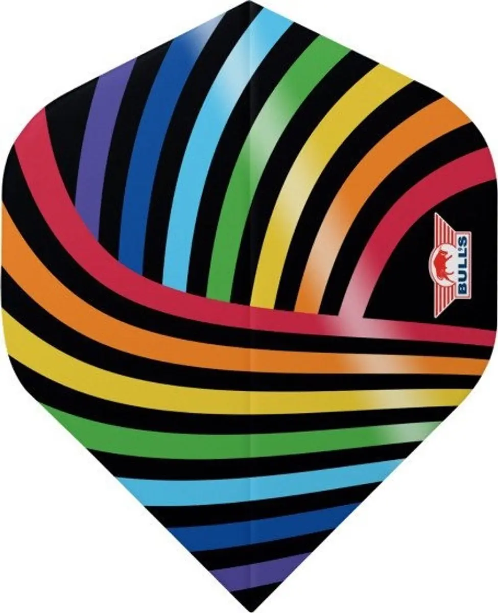 Bull's Powerflite Rainbow No.2 Dartvleugels - 3 Stuks
