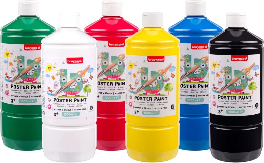 BRUYNZEEL Plakkaatverf Assortiment 6x1L