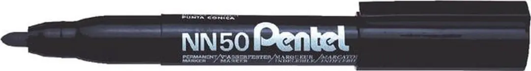Pentel NN50 Kogelpunt Marker - Zwart - 12 Stuks