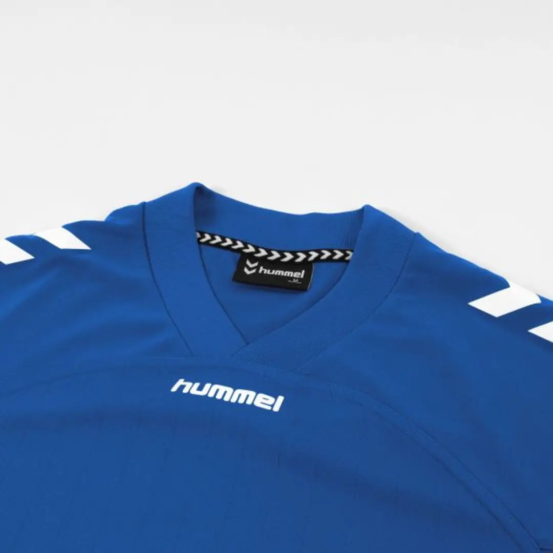 Hummel Fyn Shirt Korte Mouw Kinderen 128 - Royal/Wit
