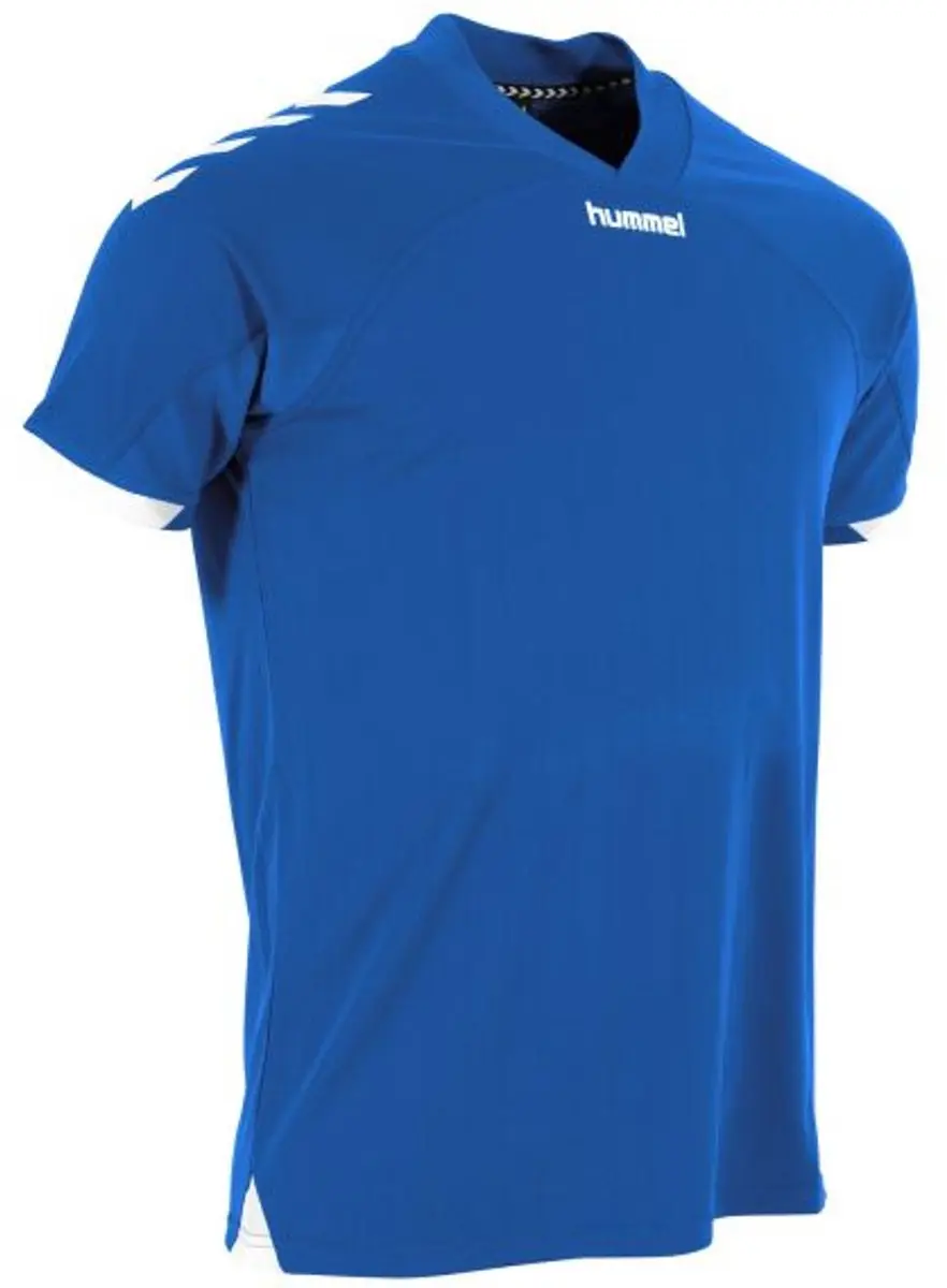 Hummel Fyn Shirt Korte Mouw Kinderen 128 - Royal/Wit