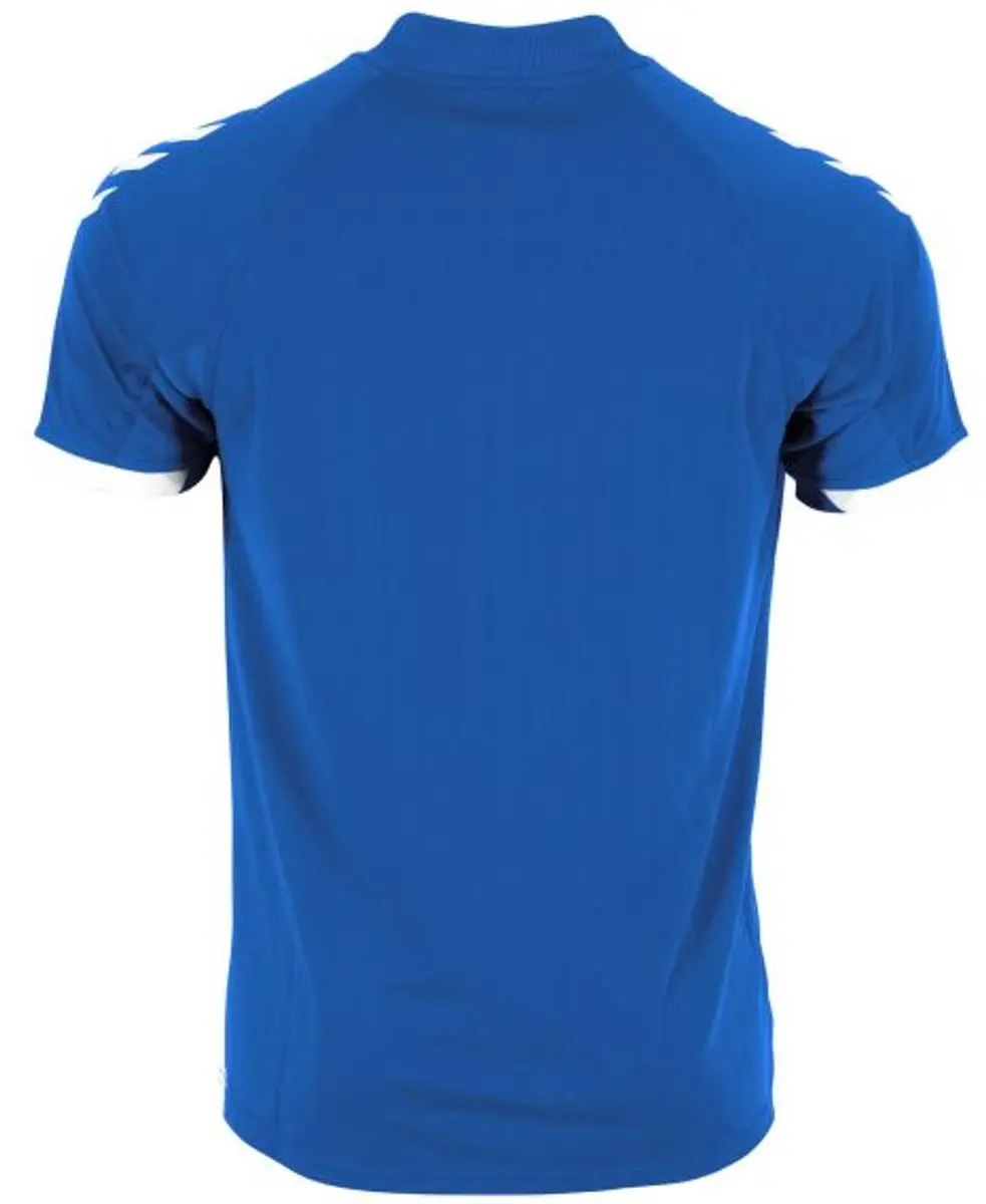 Hummel Fyn Shirt Korte Mouw Kinderen 128 - Royal/Wit