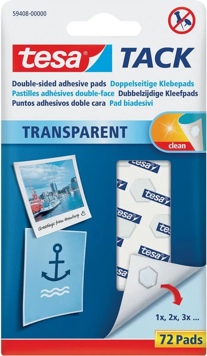 Tesa Tack Dubbelzijdig Transparant Kleefpads