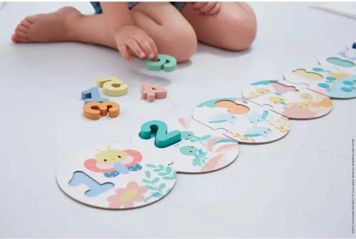 Janod Pure 8042 Leerpuzzel Cijfers - Meerkleurig