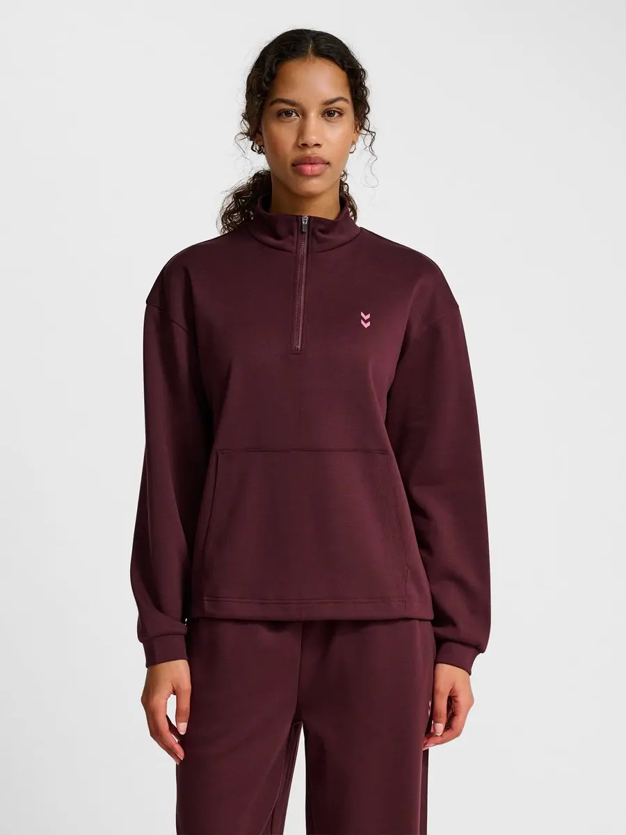 Hummel Hmlyoga Soft Halfzip Trainingsjack - S - Fudge