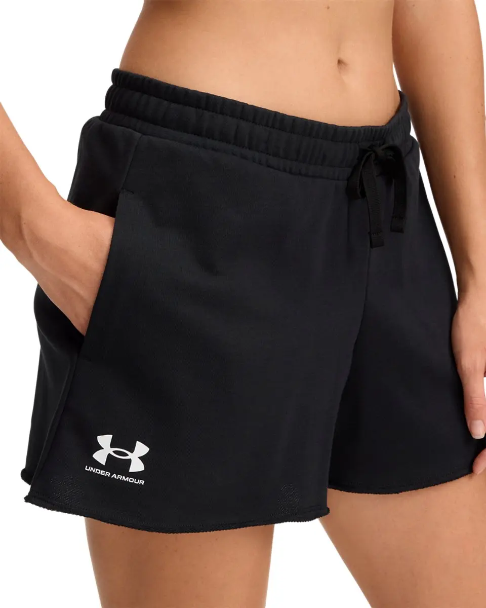 Under Armour Rival Terry Short Dames - Zwart