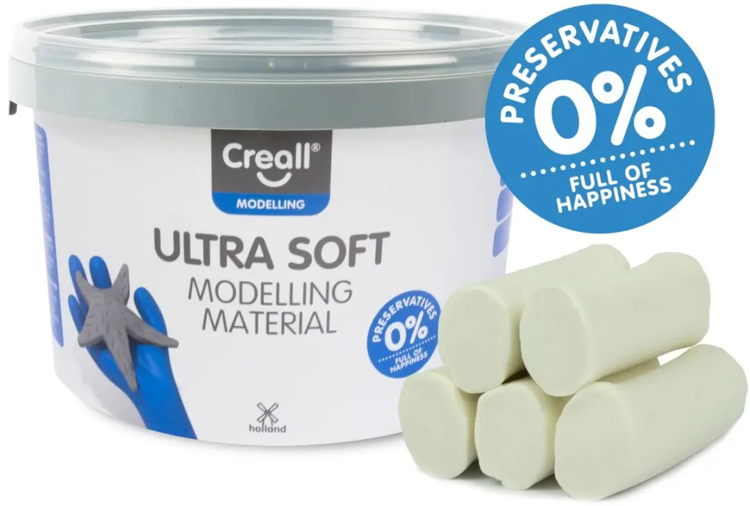 Creall Play-It Ultra Soft Klei 1100g - Helder wit