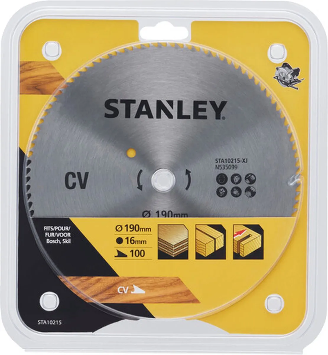 Stanley Cirkelzaagblad 190x16mm 100 Tanden STA10215-XJ