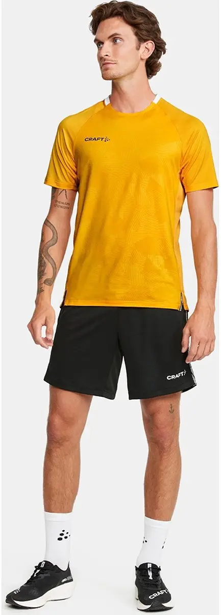 Craft Premier Solid Shirt Korte Mouw - Geel M