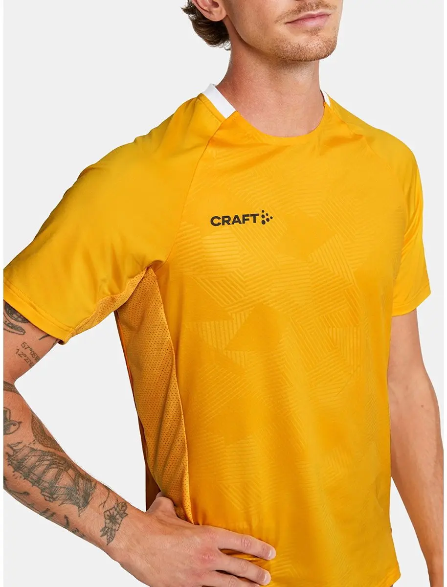Craft Premier Solid Shirt Korte Mouw - Geel M - afbeelding 6 van 6