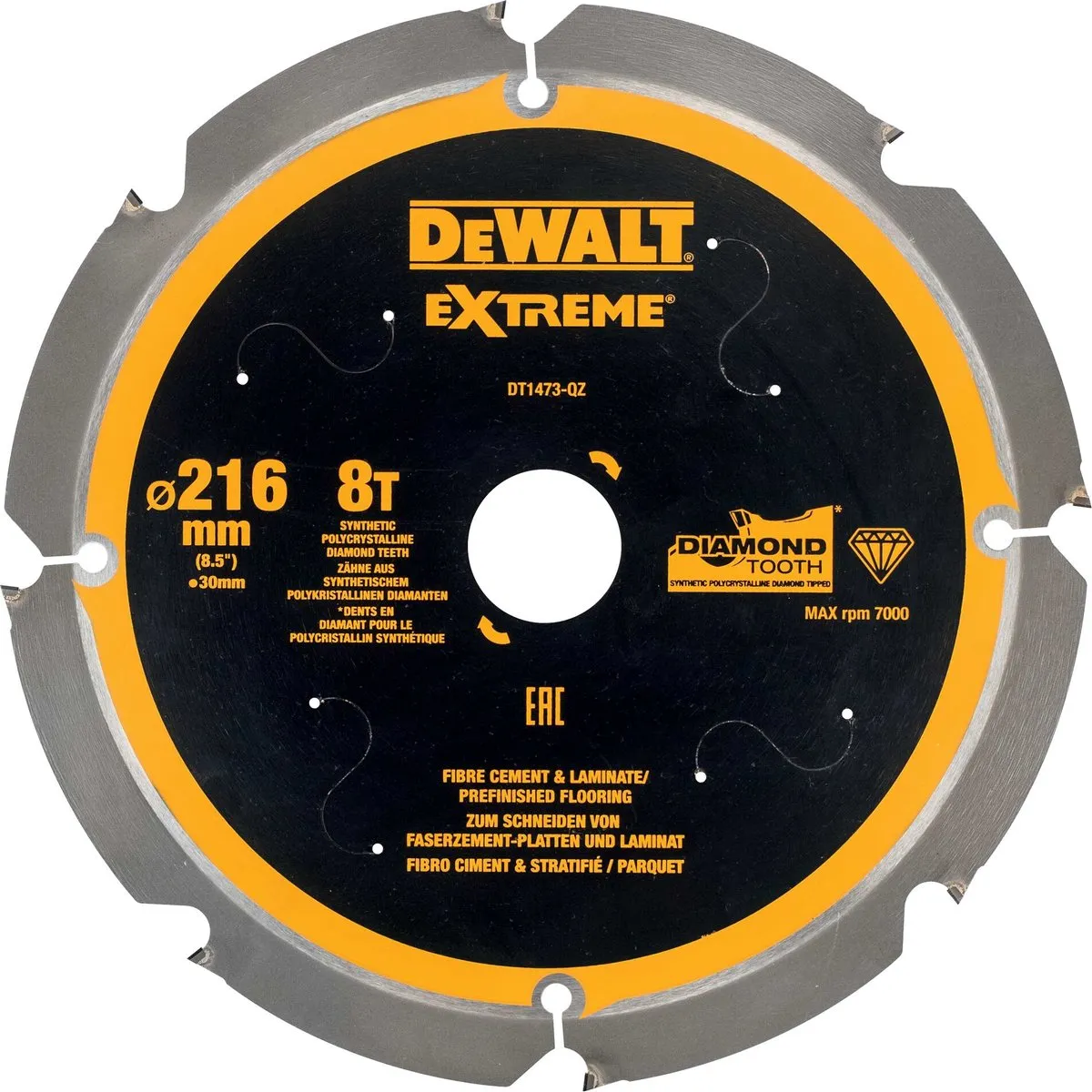 DeWalt DT1473-QZ Cirkelzaagblad Extreme 216mm