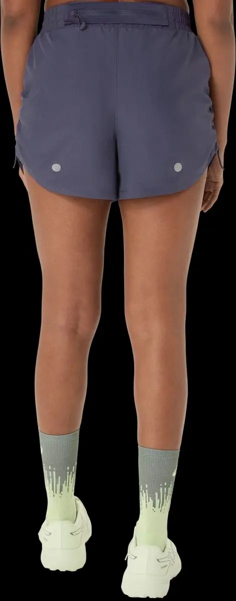 ASICS Nagino Run Adjustable 4IN Short Dames - S - Indigo Fog