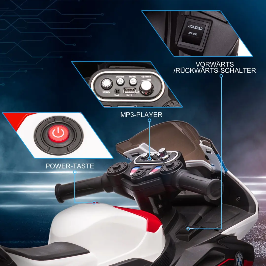 Homcom Elektrische Motorfiets PP 370-211V90RD - Rood - afbeelding 6 van 6