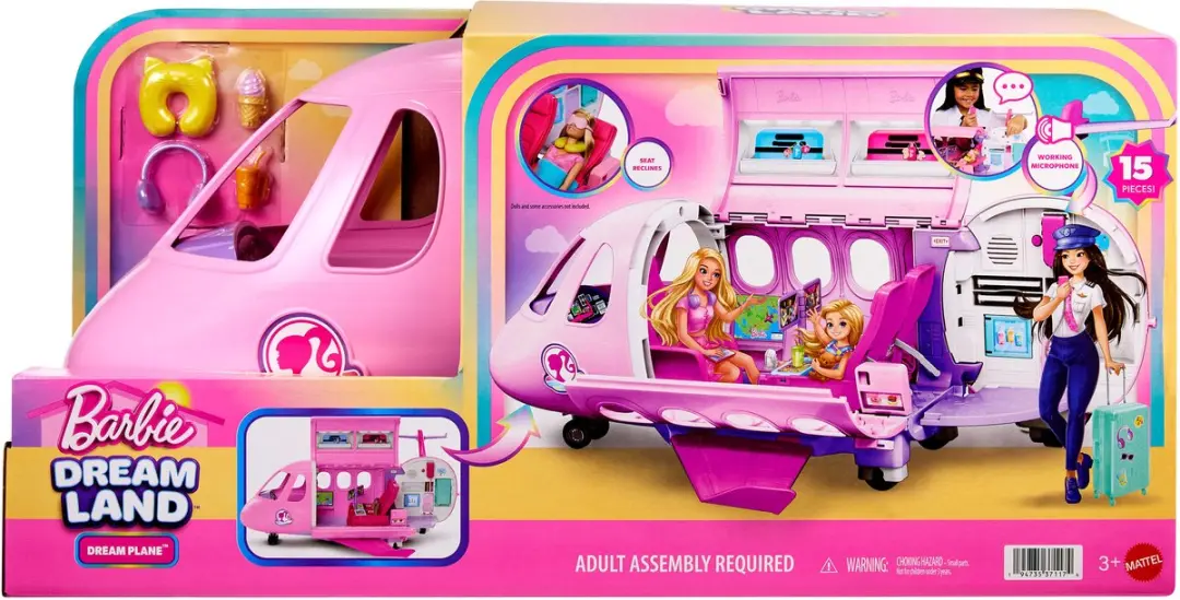Barbie Droomland Droomvliegtuig JLW92 - 3x AAA