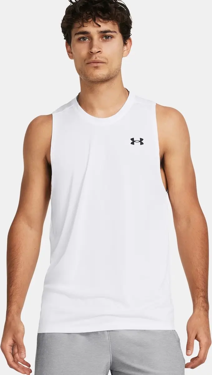 Under Armour UA Tech Tank Heren Sporttop S - Wit
