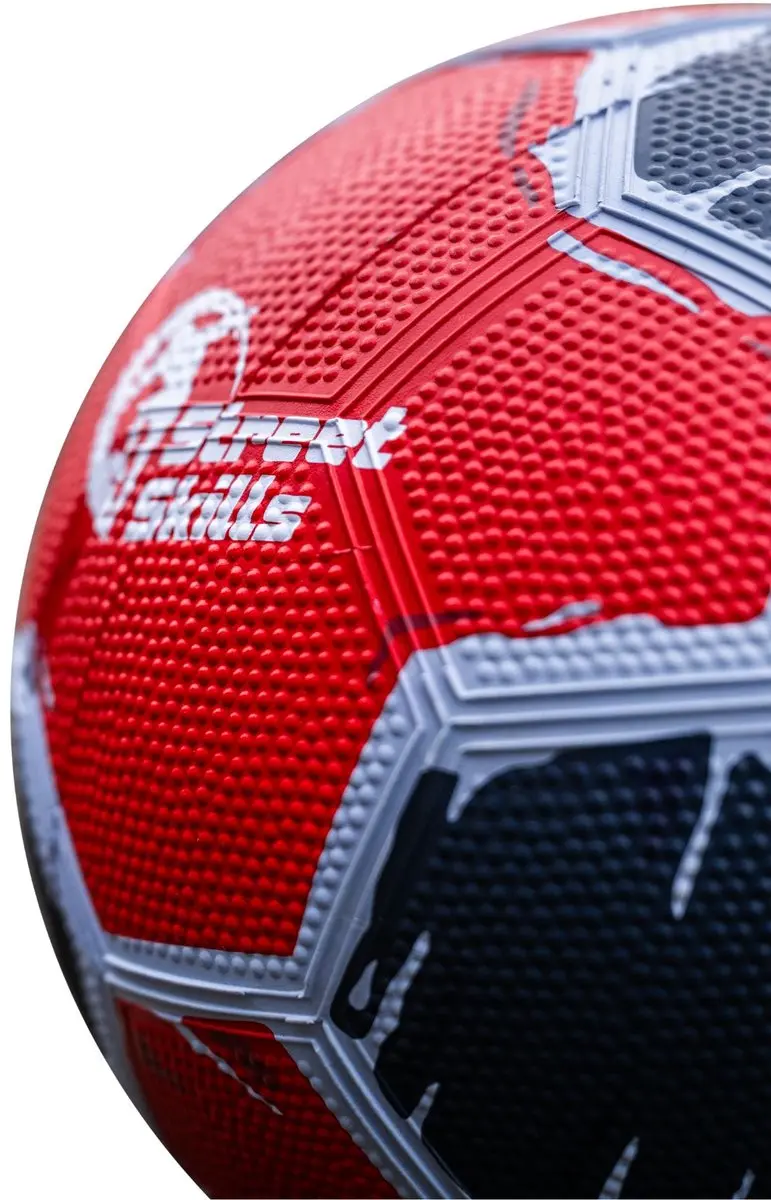 Stanno StreetSkills Freestyle Voetbal Maat 4 - Rood/Blauw/Grijs