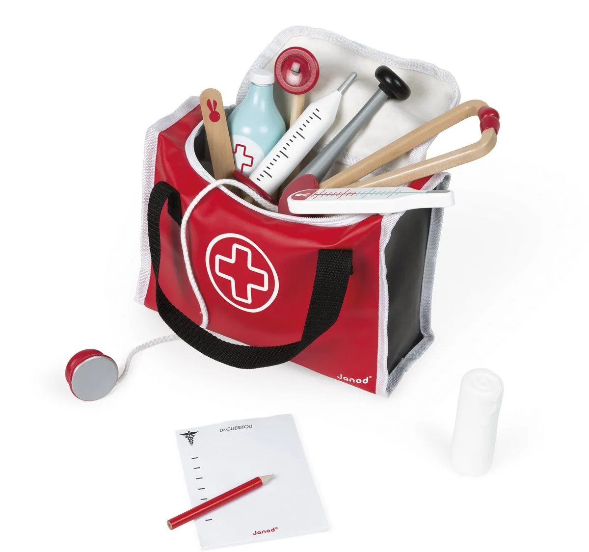 Janod Dokterstas Multikleur - 10 Houten Accessoires