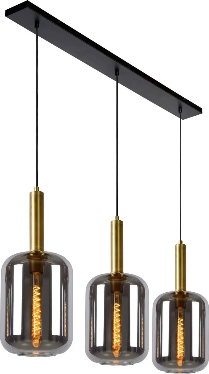 Lucide Joanet Hanglamp 3xE27 - Fumé