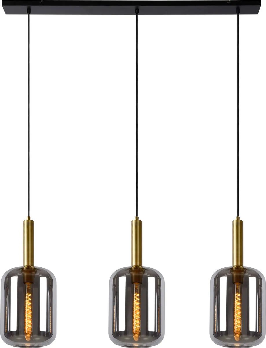 Lucide Joanet Hanglamp 3xE27 - Fumé