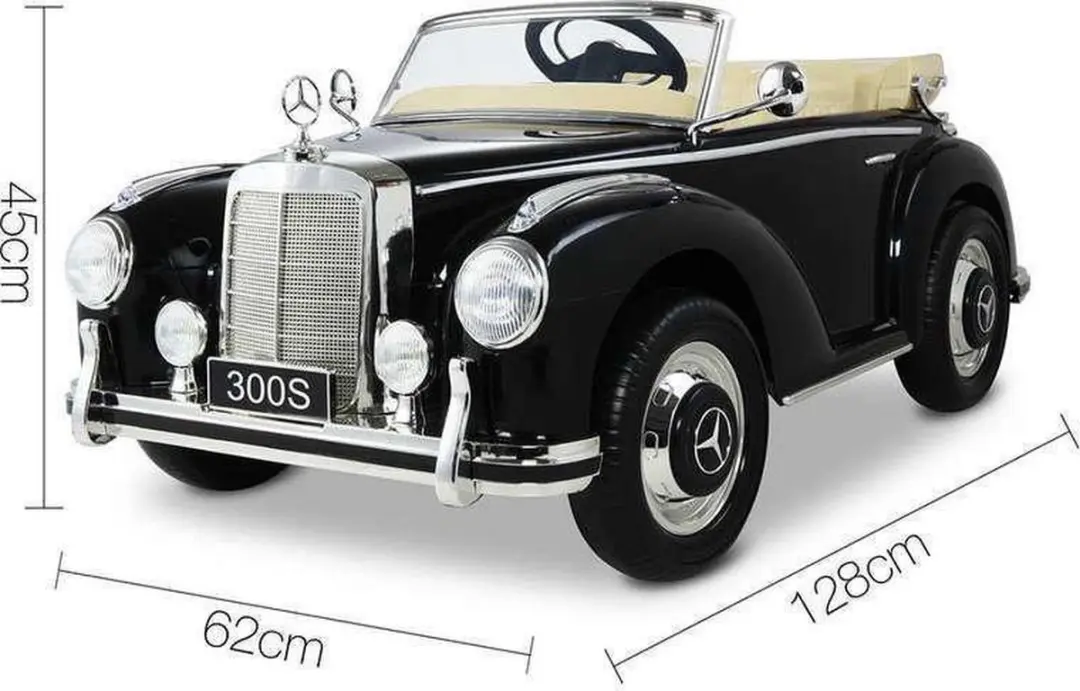 Mercedes Benz 300 S LS618-ZW Elektrische Kinderauto - Zwart - Softstart & Multimedia