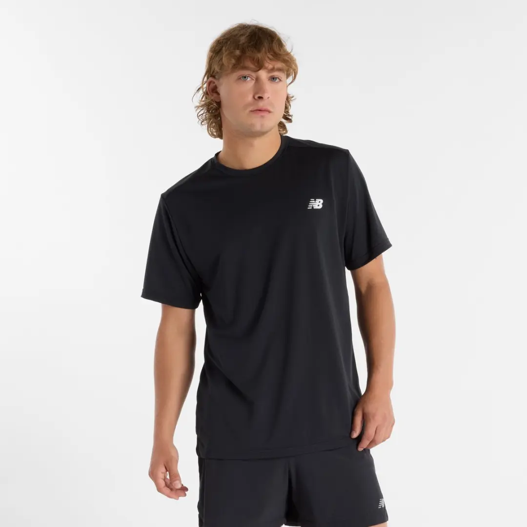 New Balance Heren Sportshirt - S - Zwart