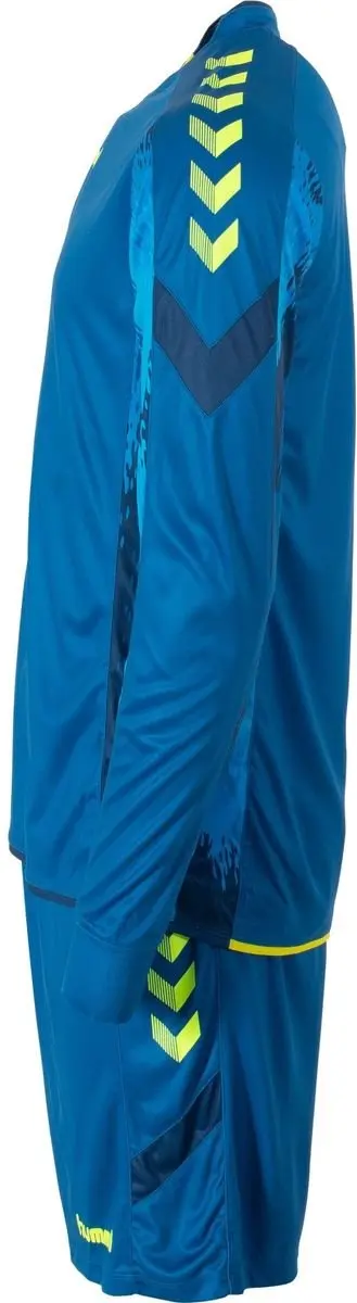 Hummel Bremen Long Sleeve Keeper Set - Sportbroek Maat L - Petrol/Geel