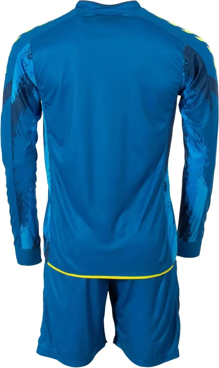 Hummel Bremen Long Sleeve Keeper Set - Sportbroek Maat L - Petrol/Geel