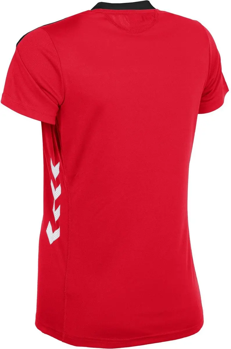 Hummel Valencia Sportshirt Dames - M - Rood/Zwart - afbeelding 6 van 6