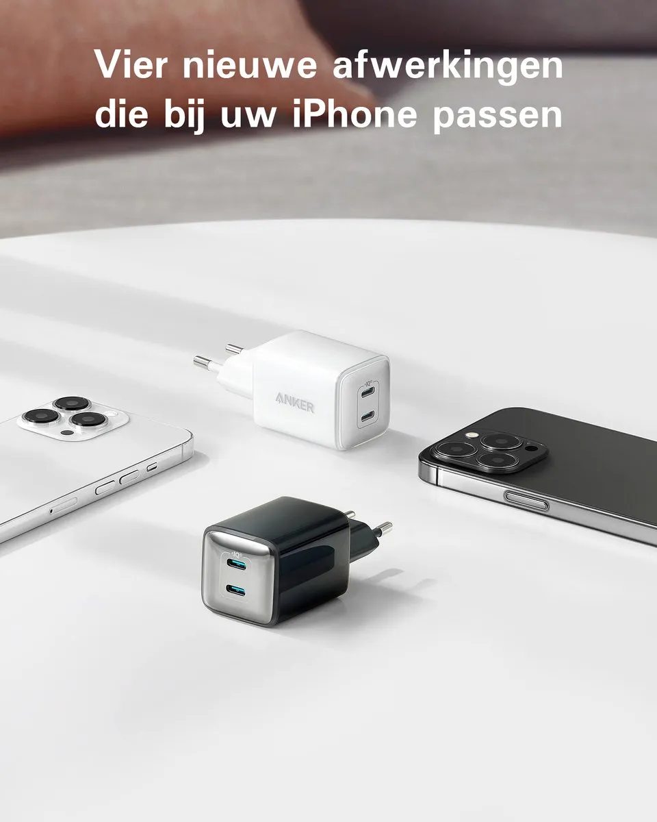 Anker Nano Pro A2038G21 USB-C Oplader 40W - 3 Outputs Wit