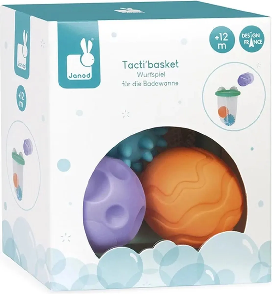 Janod Tacti'Basket 4708 Badspeelgoed - 3 Sensorische Ballen - Multikleur - afbeelding 6 van 6